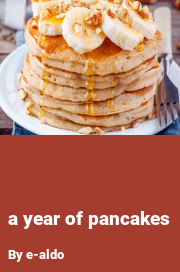 Book cover for A year of pancakes, a weight gain story by E-aldo